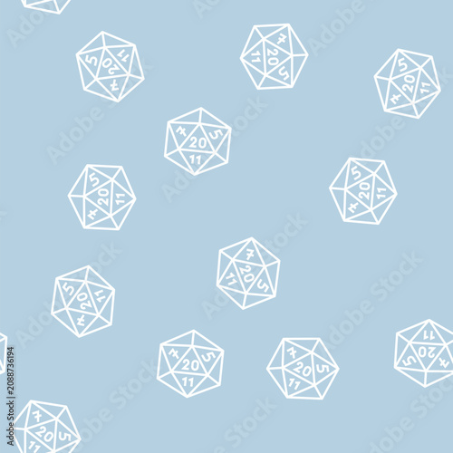 Bilde på lerret numerology geek vector line seamless pattern numerology geek sign illustration