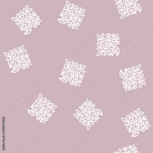 Foto bignonia capreolata vector line seamless pattern bignonia capreolata sign illust
