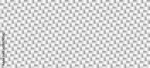 White carbon fiber seamless pattern with grey geometric basket weave texture is for modern futuristic website backdrop design and premium commercial product wrapping decoration