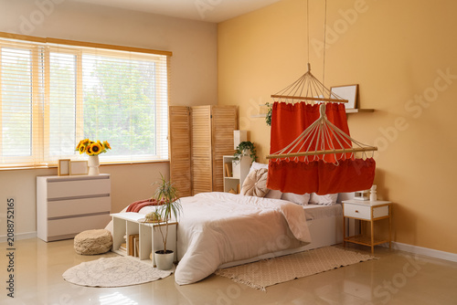Cozy bedroom interior with ...