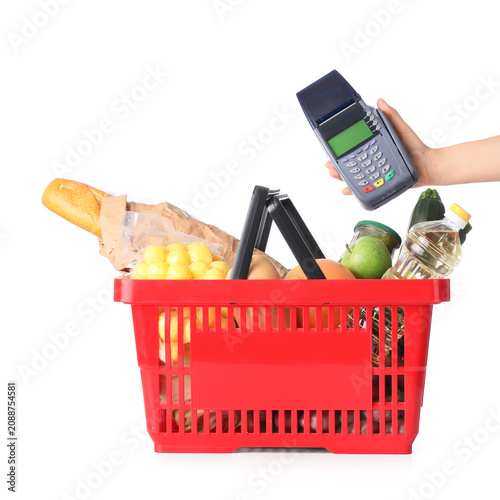 Female hand holding payment...