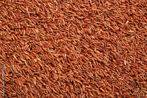 Raw brown rice as backgroun...