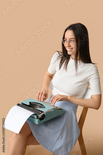 Beautiful young woman with ...
