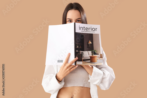 Young woman with interior m...