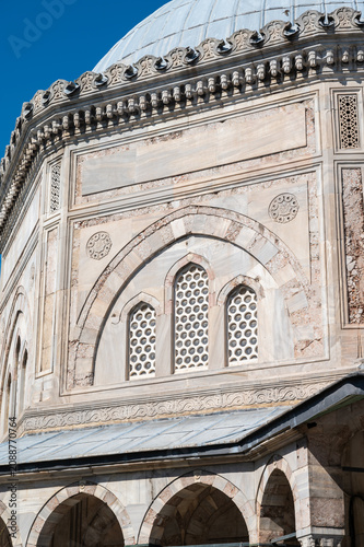 Vertical photo of an ottoman tomb dome.