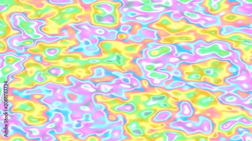 Colorful Abstract Flowing Patterns in Bright Neon Tones and Swirling Shapes