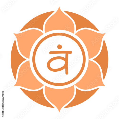 Quadro su tela Sacral chakra circle symbol
