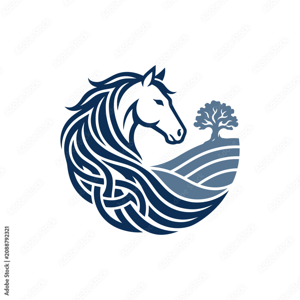 Fototapeta premium Horse Head Logo Design Element.