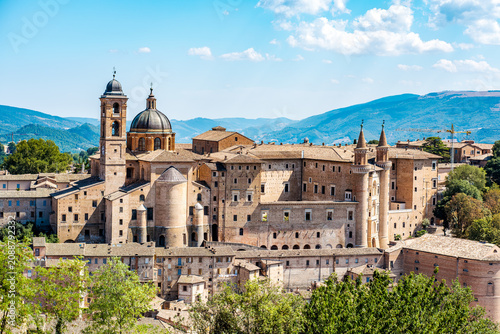 Fotografie Urbino cityscape presents a panorama of historic Renaissance architecture