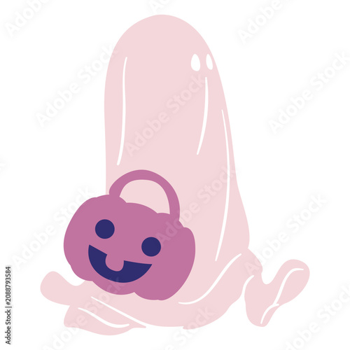 Φωτογραφία Ghost pumpkin detailed silhouette