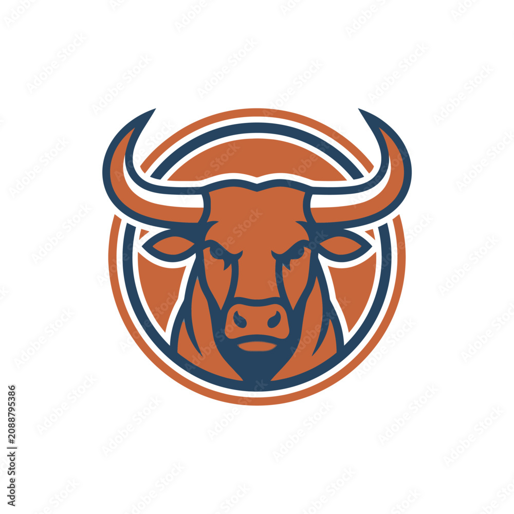 Fototapeta premium Bull Head Logo Design Element.