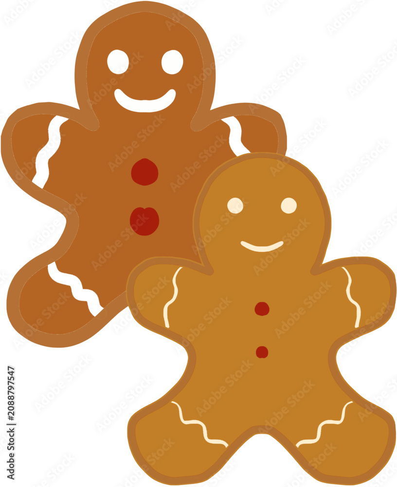 Obraz premium gingerbread man isolated on white