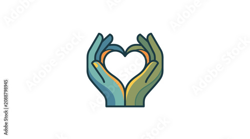 Hands forming a heart shape, symbol of love and care