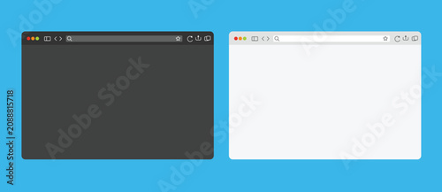 Canvastavla Modern Light and Dark Web Browser Window Mockup Set for Desktop and Tablet Vecto