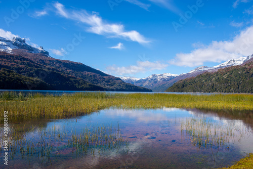 View of Lago Falkner (Falkner Lake) at the Route of the Seven Lakes - Neuquén, Argentina