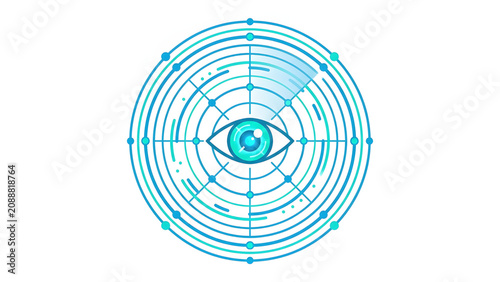 Fotografie Biometric eye scan technology for digital security and identification systems