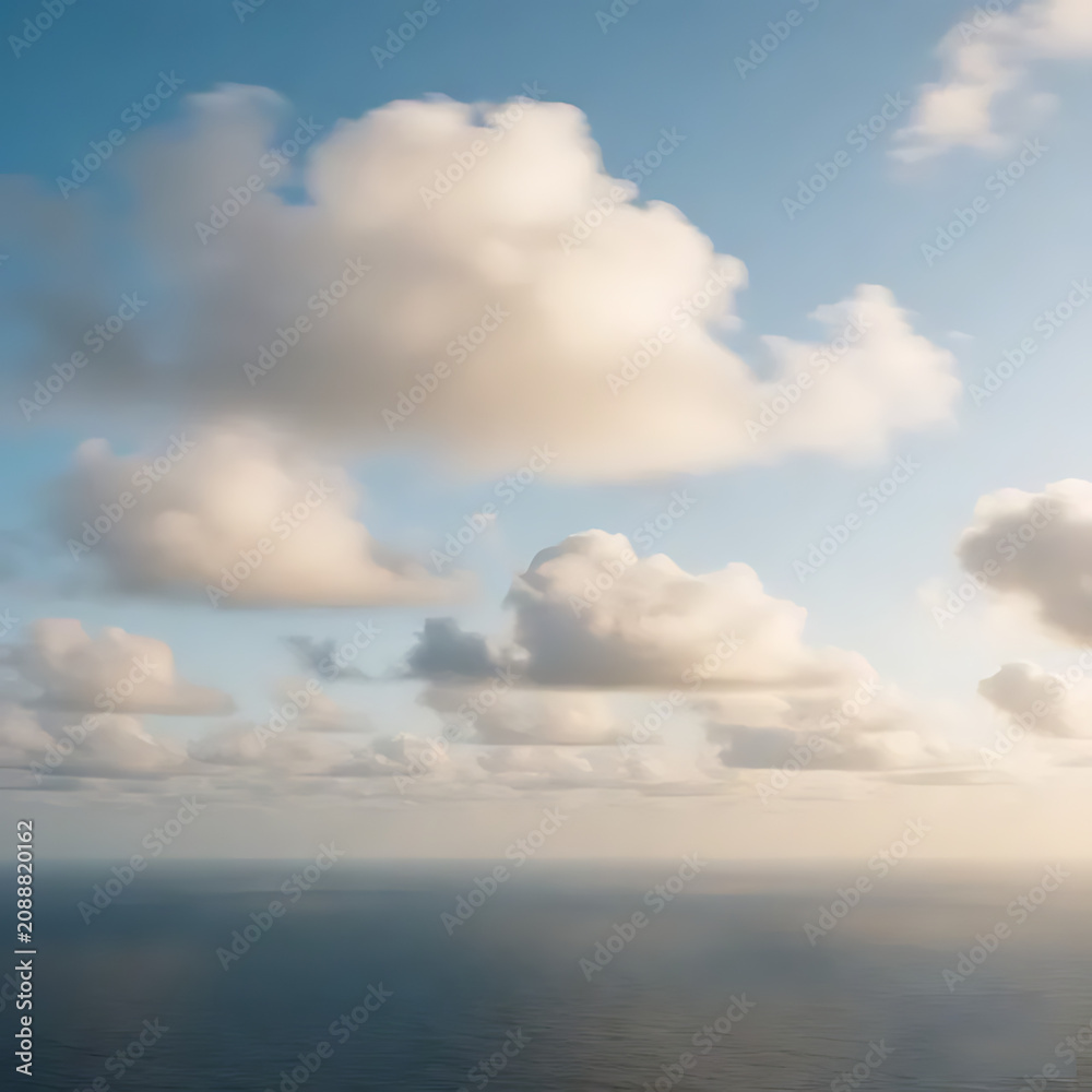 Naklejka premium Minimal cloud composition