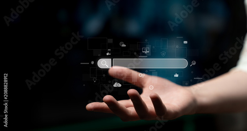Obraz na plátně Search engine interface for accessing digital information and online data