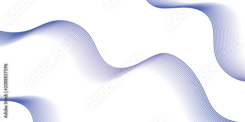 Slika na platnu Wavy lines of light blue and purple creating a smooth, abstract pattern