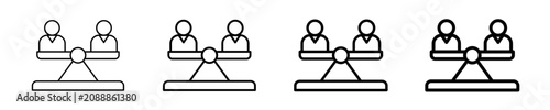 Team Balance  Icon Set Different Style Collection