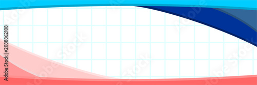 Abstract wavy corporate header background with white grid seamless pattern, for professional business website backdrop design and commercial stationery paper wrap decoration