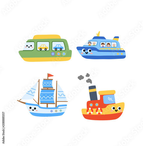 Bilde på lerret set of ships