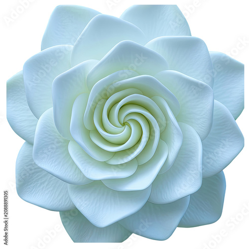 Close-up of a light blue rose with swirling petals