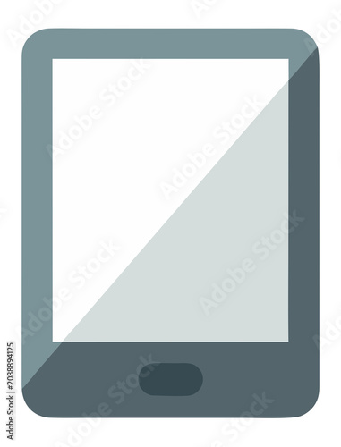 Modern touchscreen tablet device with blank display.