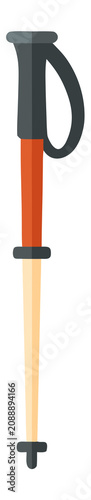 Orange hand air pump with black handle.