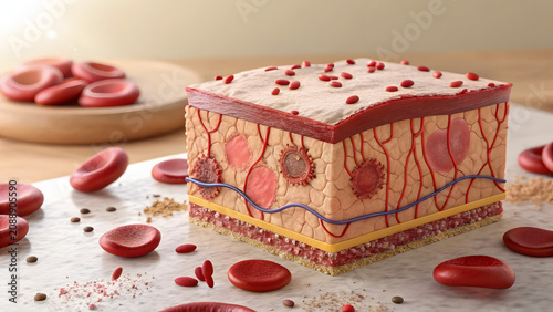 Wound Healing Stages with Skin Tissue Repair Medical Illustration

