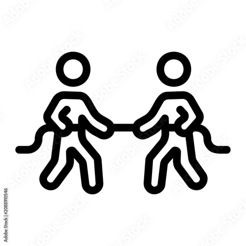 Tug of war Line Icon