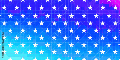 Obraz na plátně Star pattern with gradient blue and purple coloration