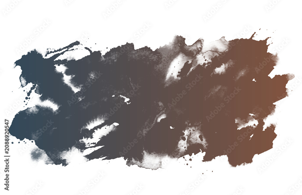 Obraz premium Abstract Black and Turquoise Watercolor Fluid Art Texture Isolated on White. Striking Azure Splash Background Design Ideal for Creative Web Banners, Digital Graphics, and Modern Artistic Projects