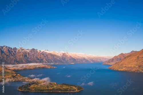 lake and mountains