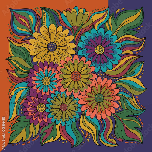 Vibrant Floral Pattern Design