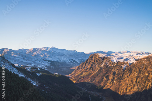 mountain landscape with snow