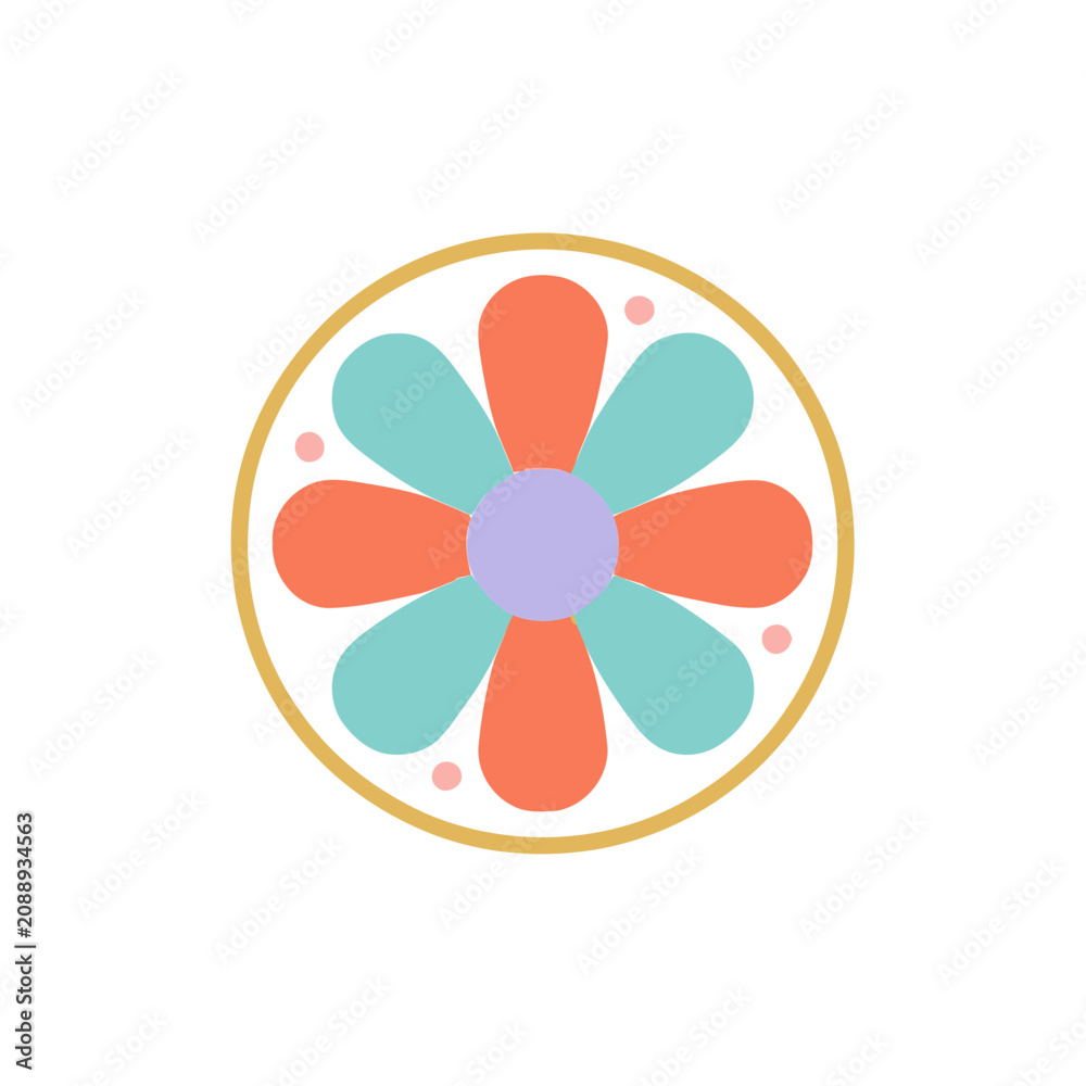 Naklejka premium Colorful Abstract Shape Flat SVG Clipart