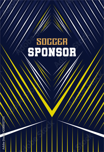 Soccer Jersey Design Template with Geometric Pattern