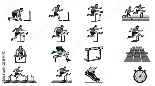 Foto Athlete Hurdle Race Track Events.