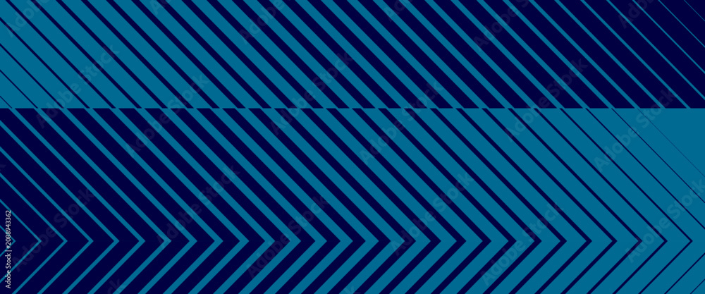 Obraz premium Abstract dark blue diagonal stripes background, geometric optical illusion pattern with dynamic lines banner, tech techy corporate backdrop texture