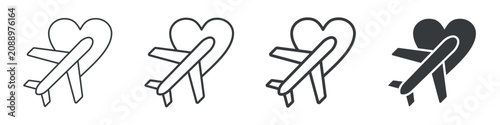 Принти на полотні Honeymoon Different Icon Set Simple Style Collection