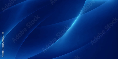 Foto Abstract Blue Wave Background with Smooth Flowing Curves, Gradient Lines, Digita