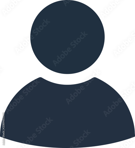 Dark Blue User Profile Icon