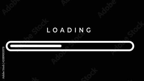 loading text animation with black screen for footage.