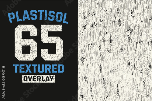 Bild auf Leinwand Vintage plastisol textured overlay vector, distressed 65 screen print effect, gr