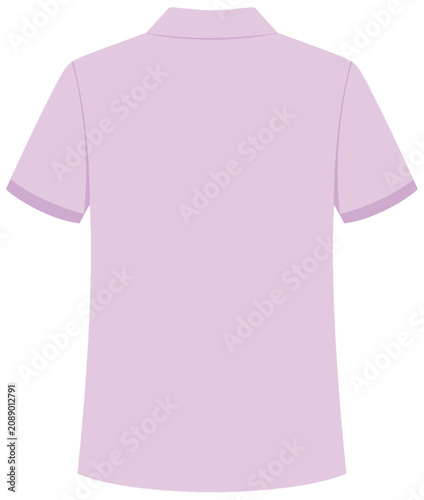 Back View of a Light Purple Short Sleeve Polo Shirt Mockup