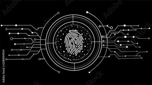 Biometric Fingerprint Authentication Security Interface