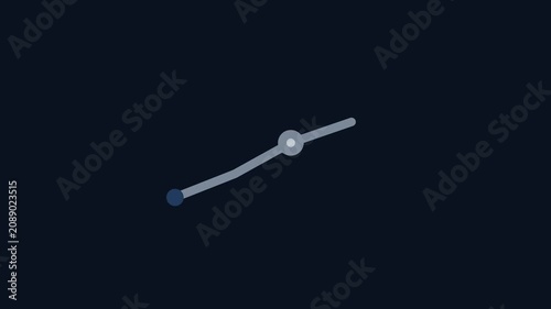 Minimalist financial growth graph animation: rising business data trend line 4k finance chart
