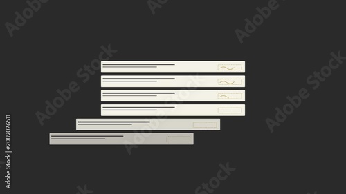 Minimalist loading bar animation with progress indicators and smooth motion for digital interface 4k