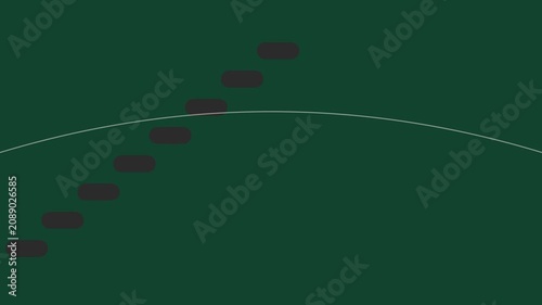 Minimalist motion animation 4k background, with animated loading, progress bar and, curved path motion minimalist